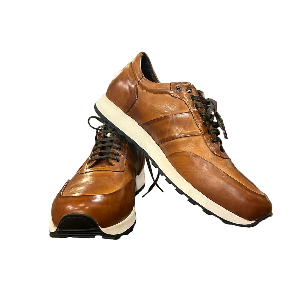 Sneakers uomo in pelle Pelletteria Allegrini Filippo COLLE Cuoio - Pelletteria Allegrini