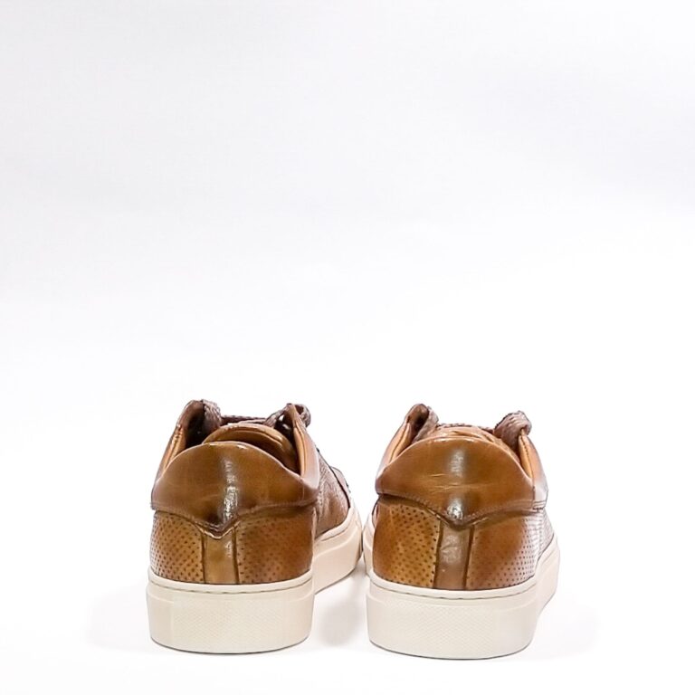 Sneakers uomo in pelle Pelletteria Allegrini Filippo Z841 Cuoio - Pelletteria Allegrini