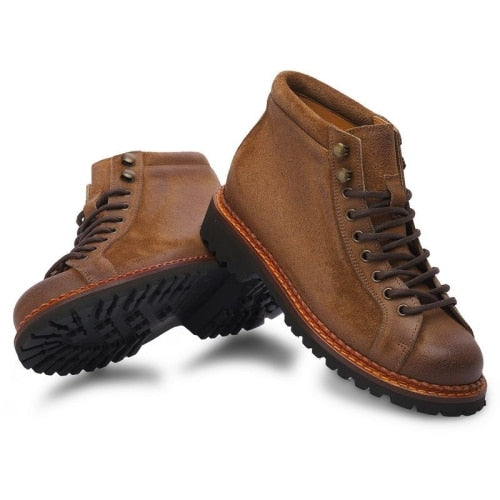 Stivale stringato donna in pelle Pelletteria Allegrini Filippo SARSINA Ruggine