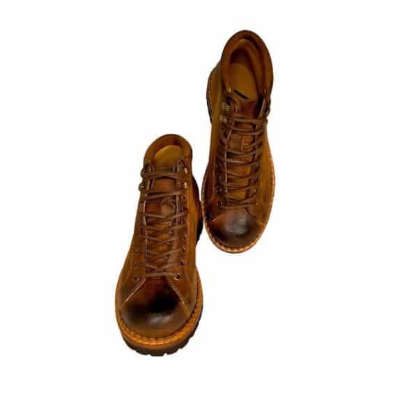 Stivale stringato donna in pelle Pelletteria Allegrini Filippo SARSINA Ruggine