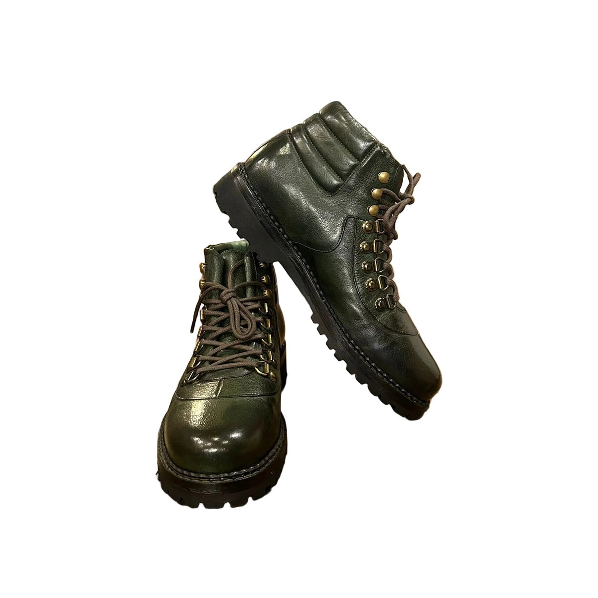Stivaletti polacchi uomo in pelle Pelletteria Allegrini Filippo 4850 bosco - Pelletteria Allegrini