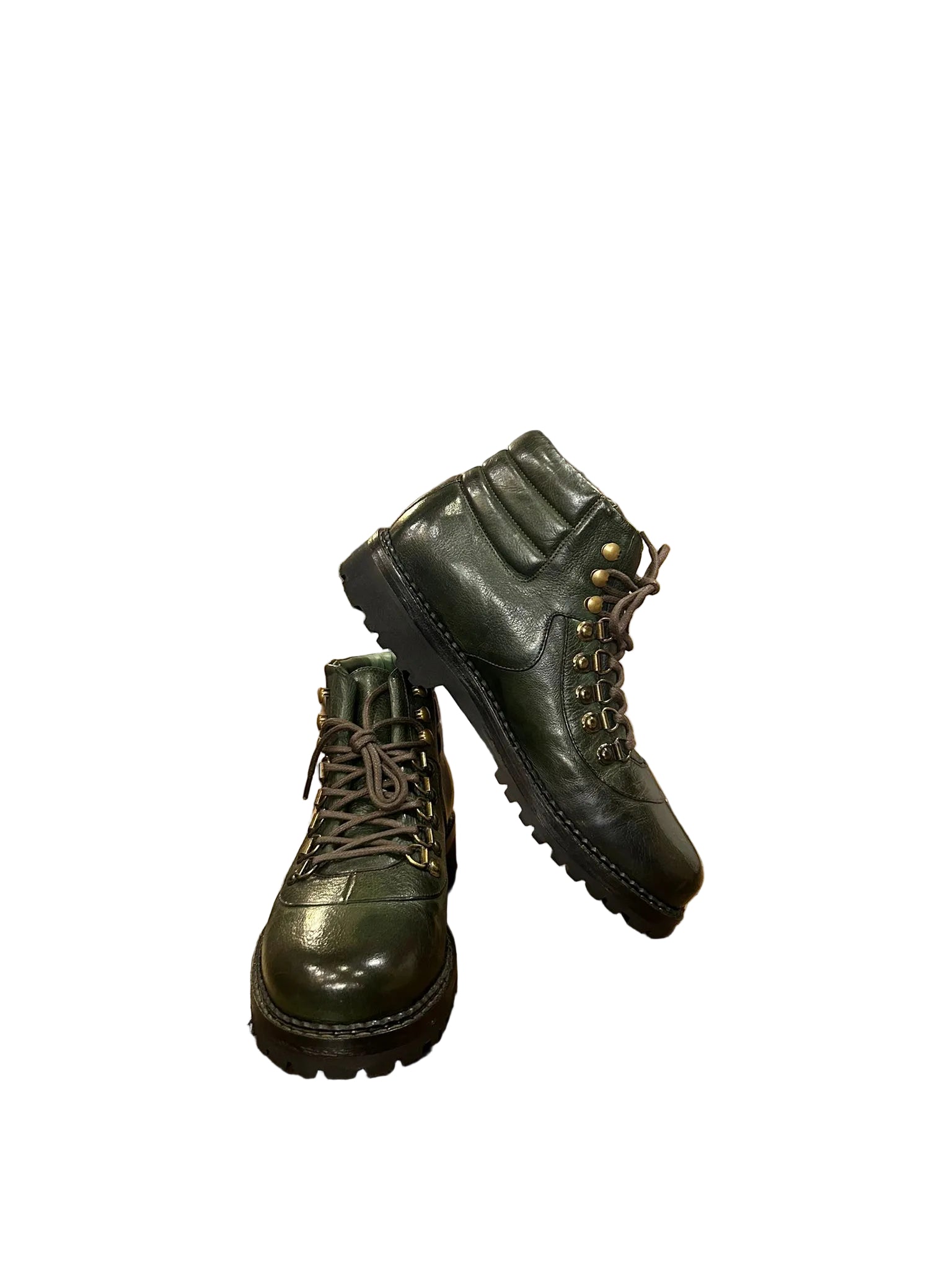 Men's leather boots Pelletteria Allegrini Filippo 4850 bosco