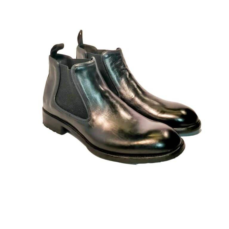 Stivaletto Chelsea uomo in pelle Pelletteria Allegrini Filippo 7976 nero