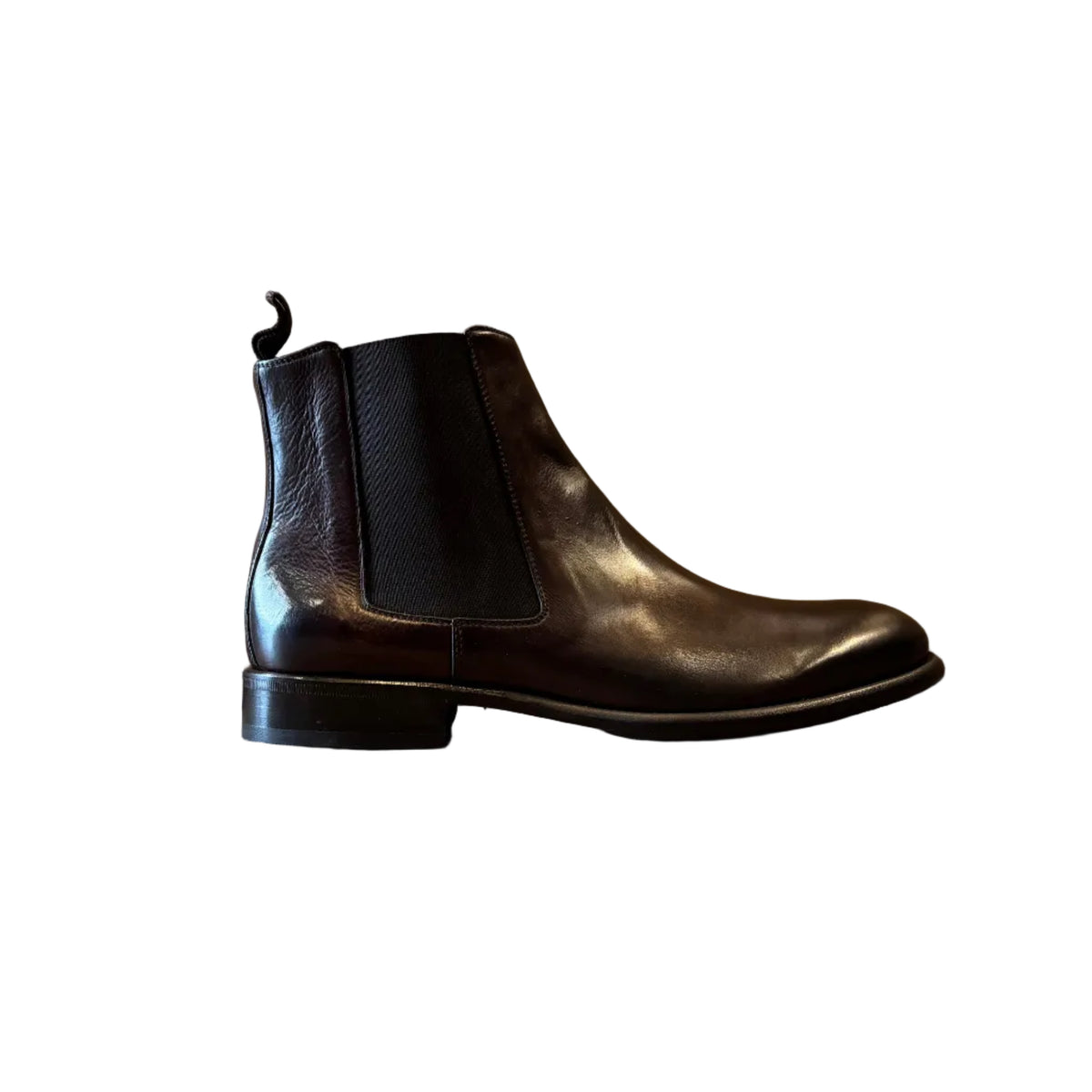 Stivaletto Chelsea uomo in pelle Pelletteria Allegrini Filippo X322 Sigaro - Pelletteria Allegrini