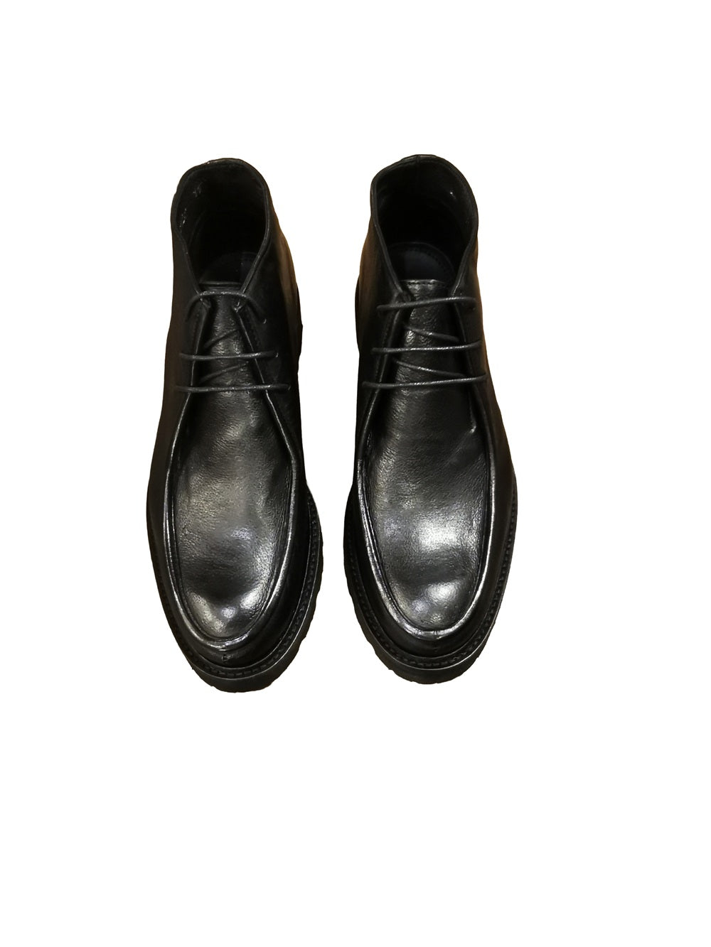 Women's Lace-Up Ankle Boot in Leather Pelletteria Allegrini Filippo PAMELA Black