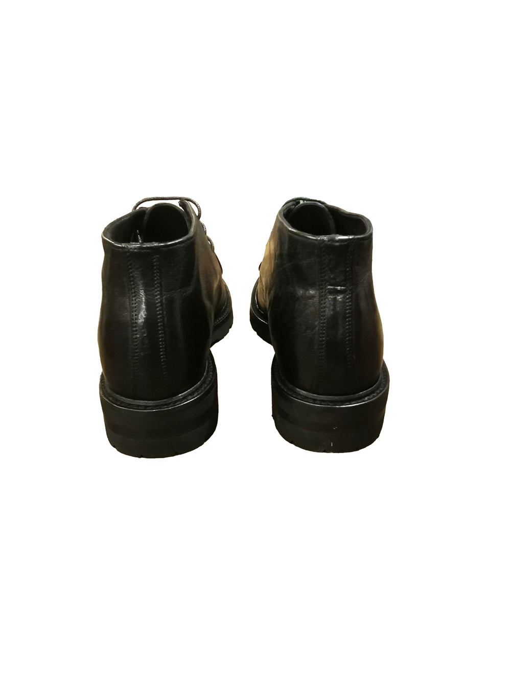 Women's Lace-Up Ankle Boot in Leather Pelletteria Allegrini Filippo PAMELA Black