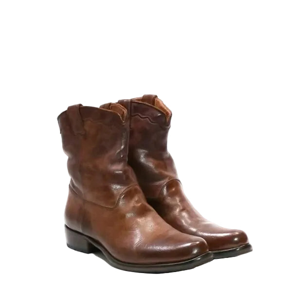 Stivaletto texano donna in pelle Pelletteria Allegrini Filippo 5258 Marrone