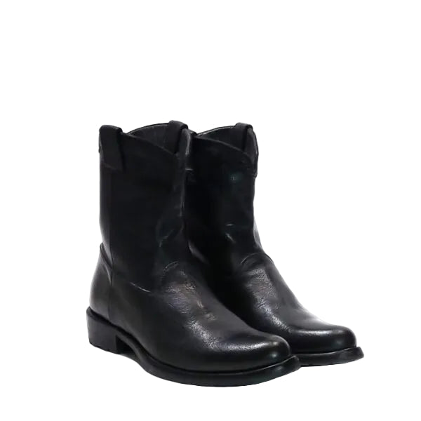 Stivaletto texano donna in pelle Pelletteria Allegrini Filippo 5258 Nero