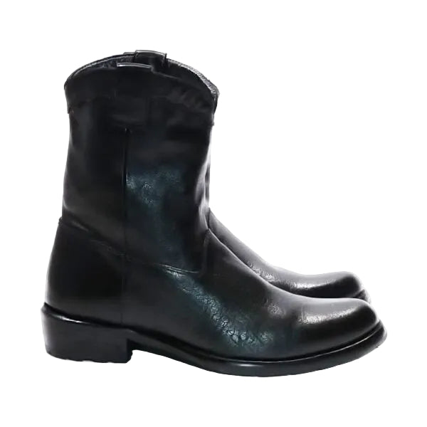 Stivaletto texano donna in pelle Pelletteria Allegrini Filippo 5258 Nero