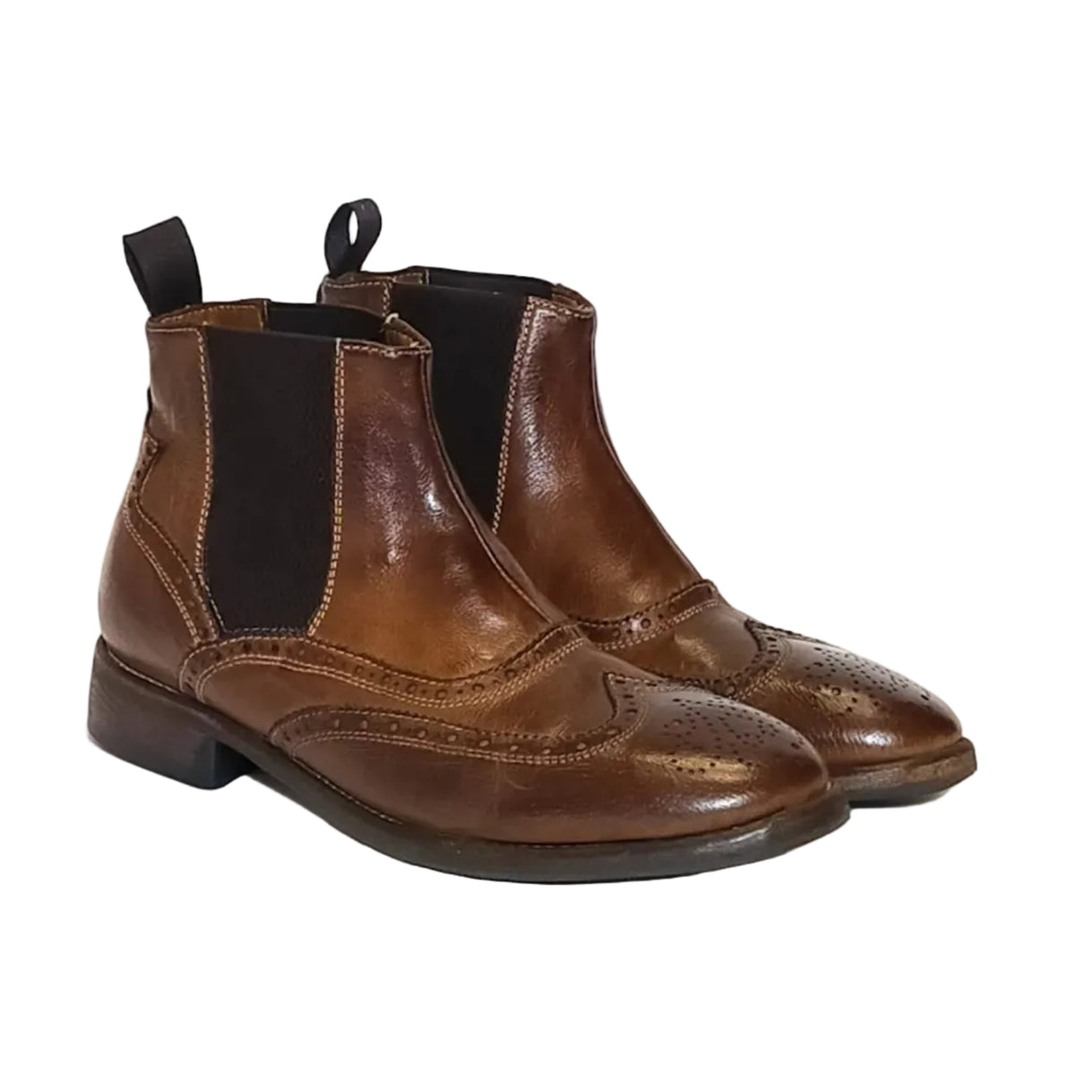 Stivaletto uomo in pelle Pelletteria Allegrini Filippo 5244 Marrone - Pelletteria Allegrini