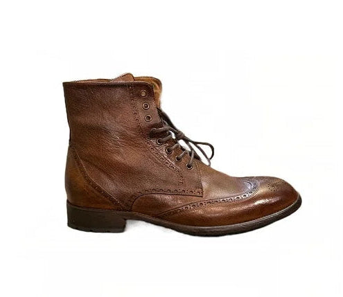 Stivaletto da uomo in pelle Pelletteria Allegrini Filippo 5295 Marrone