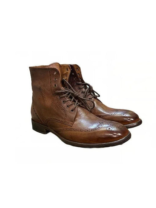 Stivaletto da uomo in pelle Pelletteria Allegrini Filippo 5295 Marrone