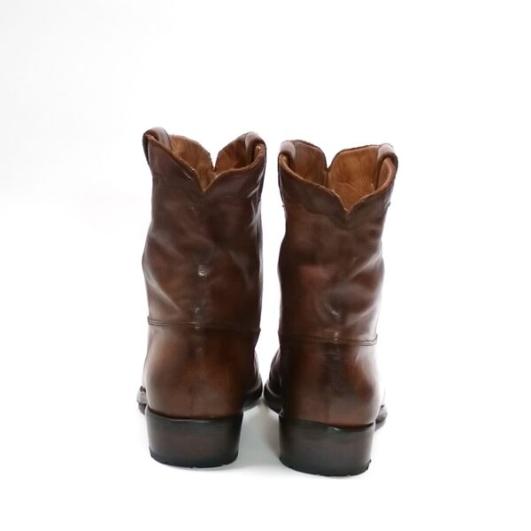 Stivaletto texano da donna in pelle pelletteria allegrini 5258 marrone