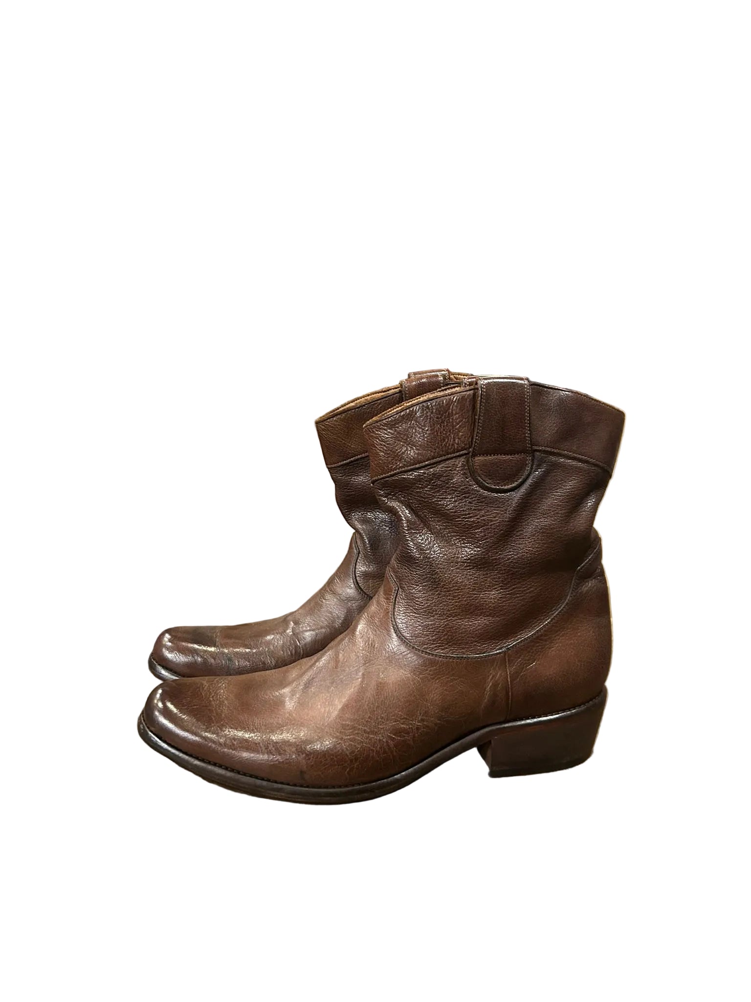 Men's Buffalo Leather Texan Boots by Pelletteria Allegrini Filippo E450 Cerro