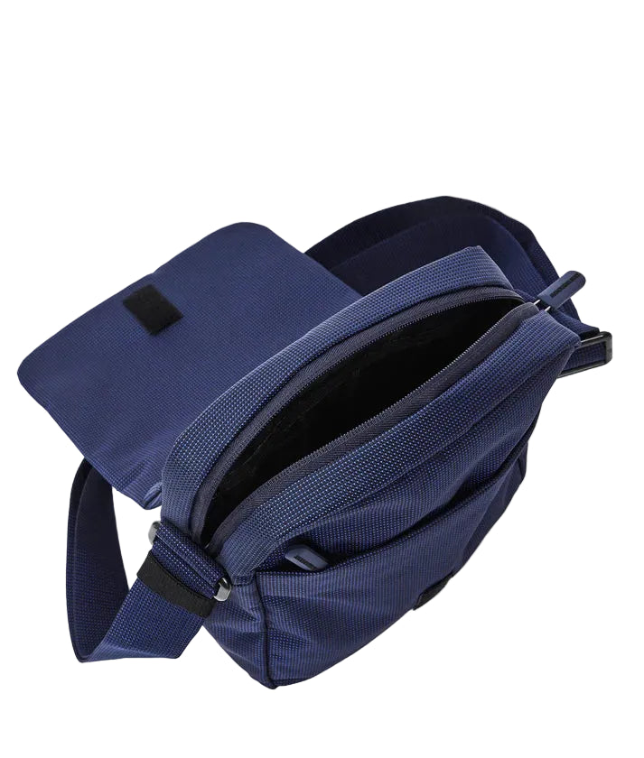 Fabric shoulder bag with flap District Mandarina Duck P10KPT04 Blue