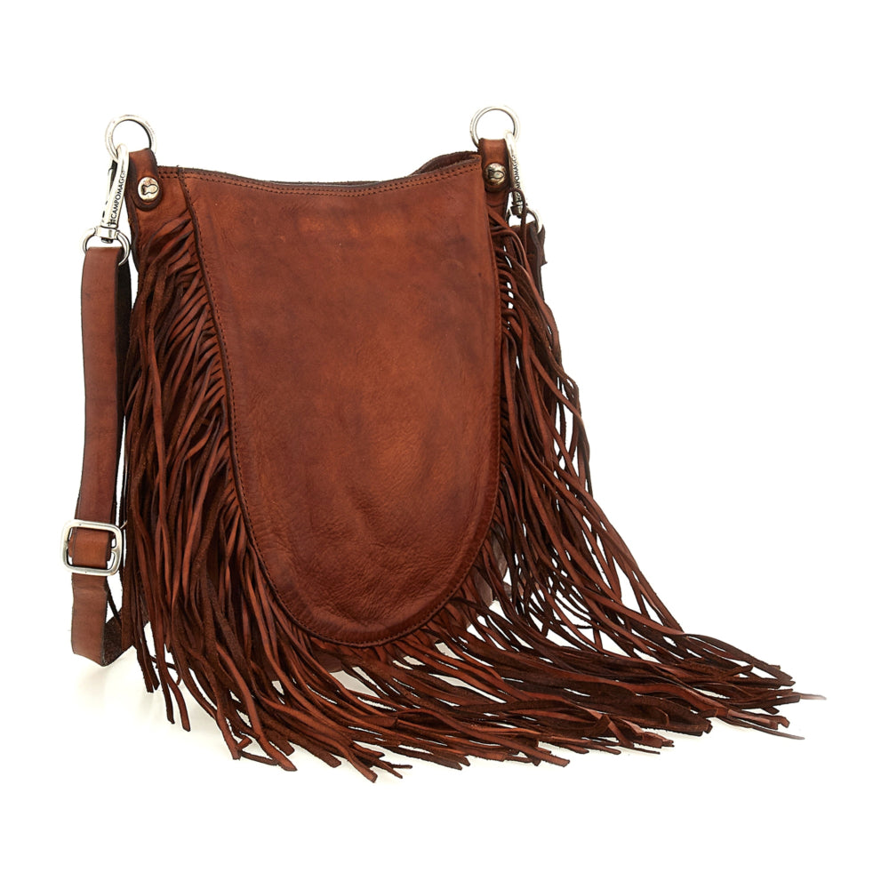 Tracollina con frange Campomaggi C035340ND-X2797 Cognac
