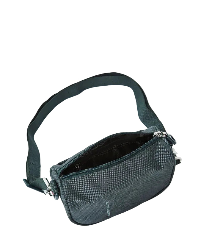 Mini shoulder bag in MD Mandarina Duck fabric P10QMT54 Pine green