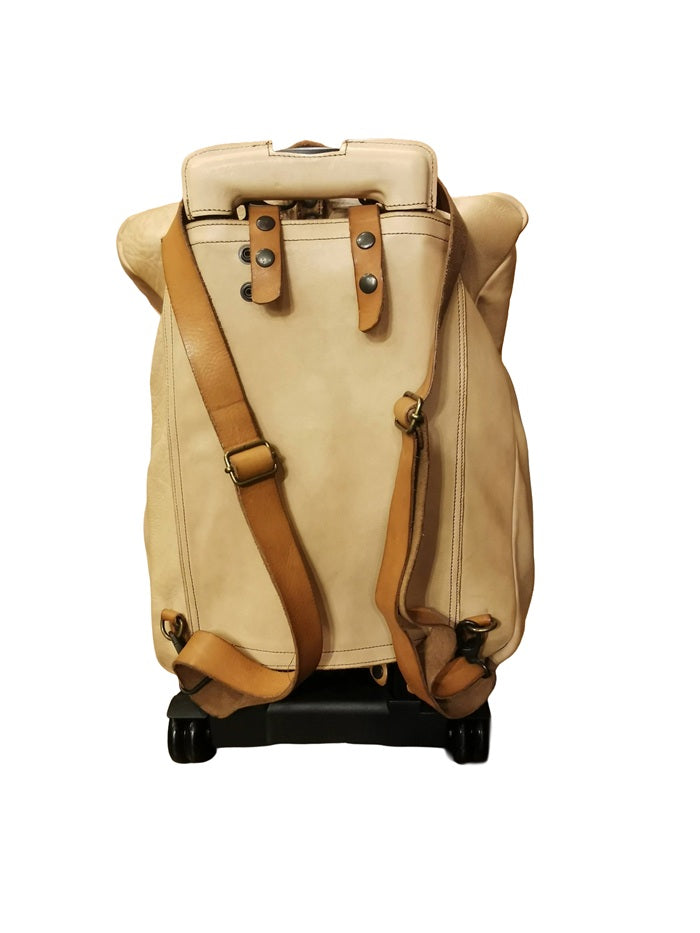 Trolley/zaino in pelle Pelletteria Allegrini Filippo 1604 Beige