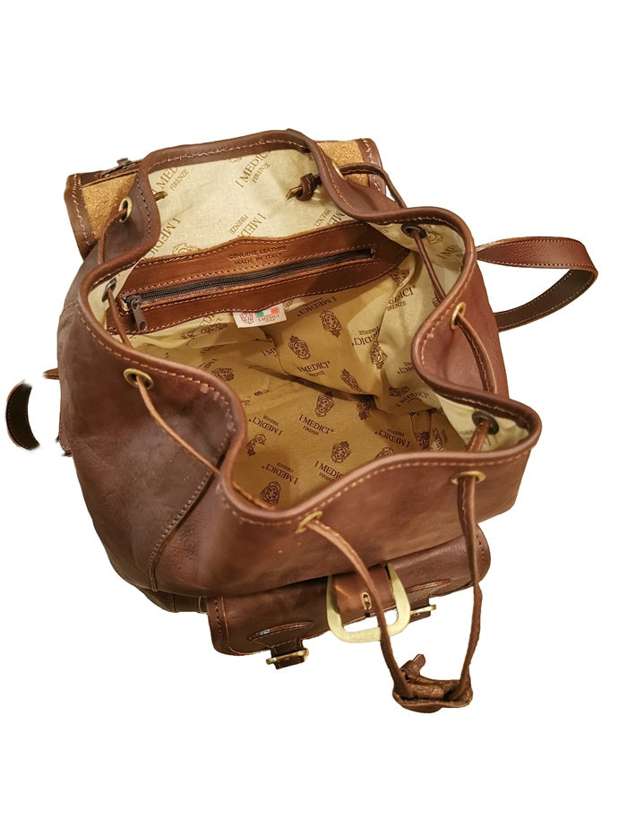 Leather backpack I Medici 64/6800 dark brown