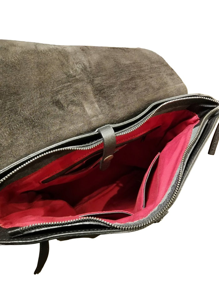 Zaino in pelle Bruno Rossi R22 Nero