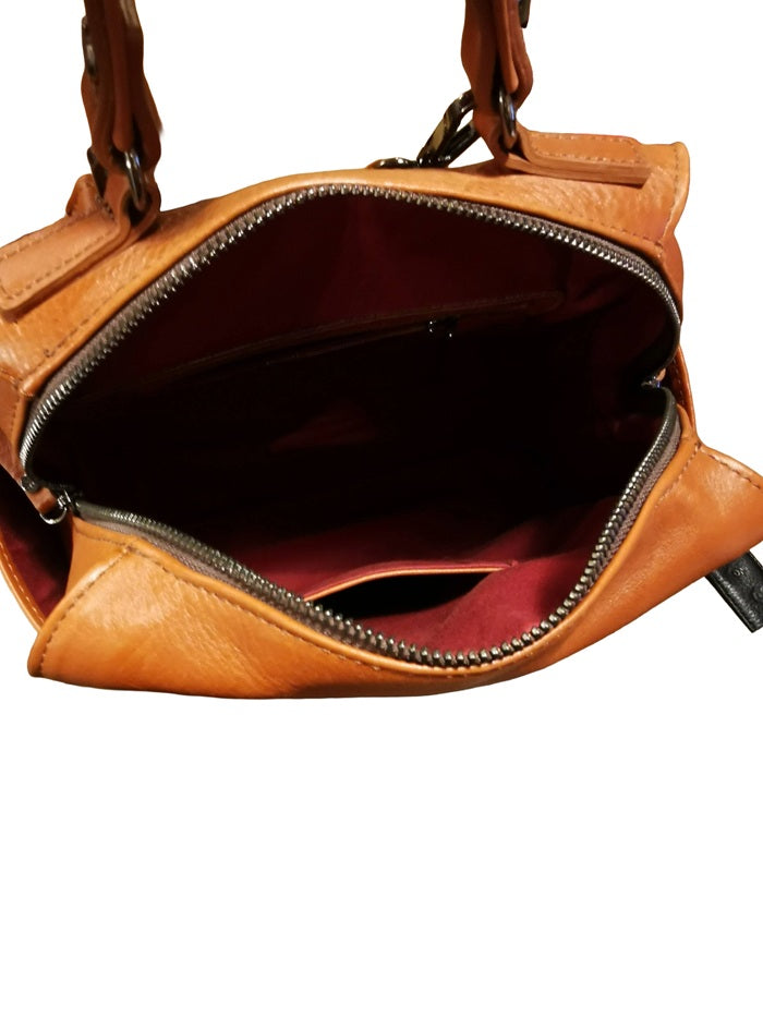 Leather Backpack Bruno Rossi R342/P Brandy