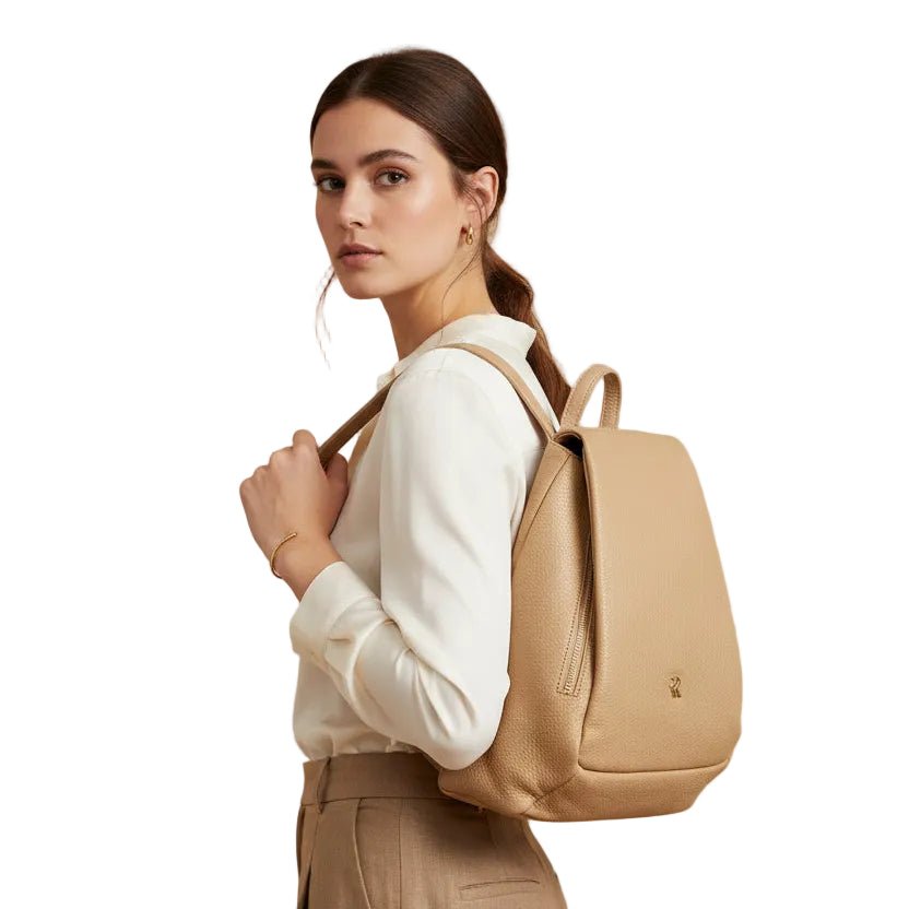 Zaino in pelle martellata Bruno Rossi ML228 Biscotto - Pelletteria Allegrini