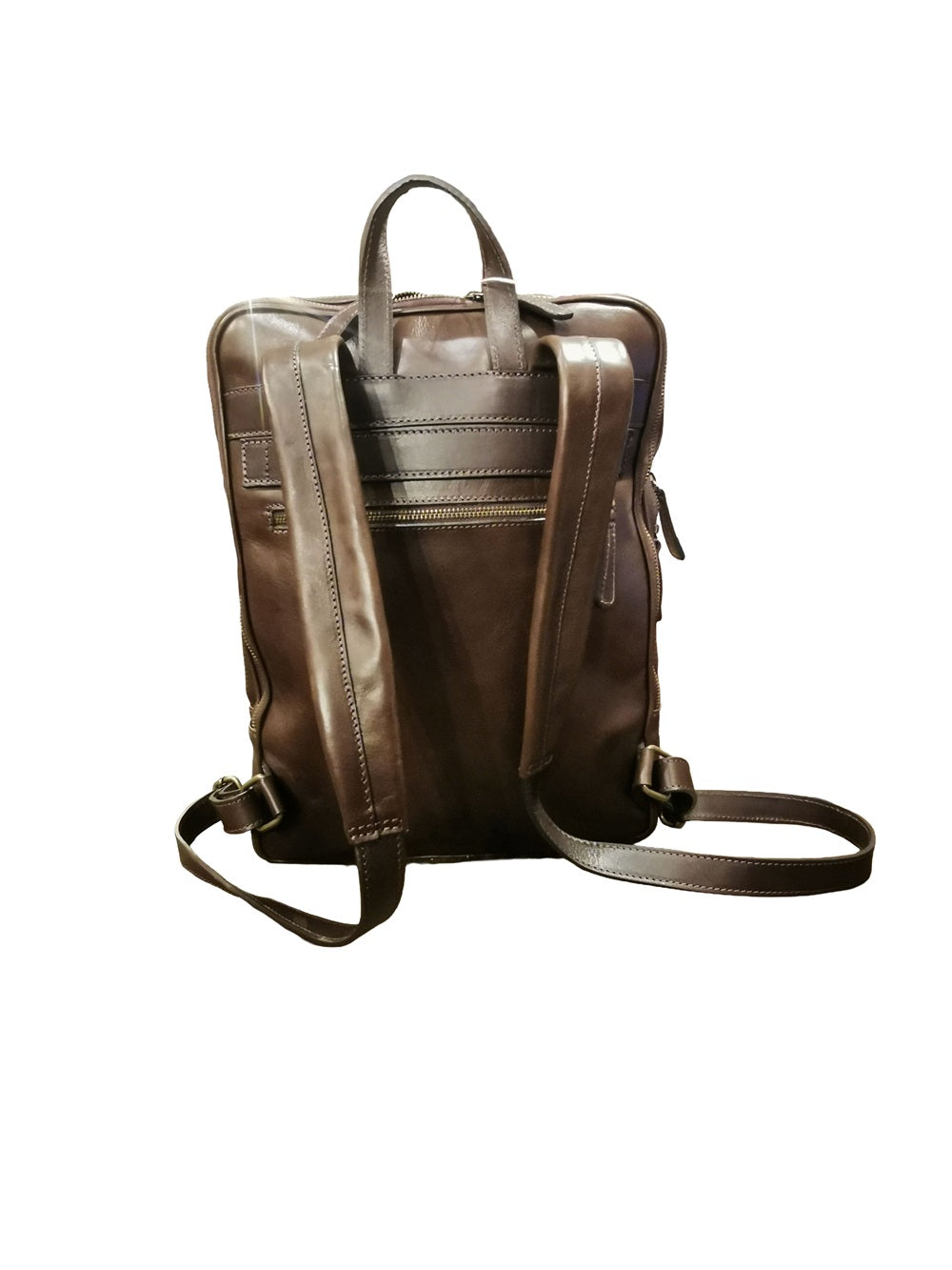 Zaino porta computer realizzato interamente in pelle. Made in Italy