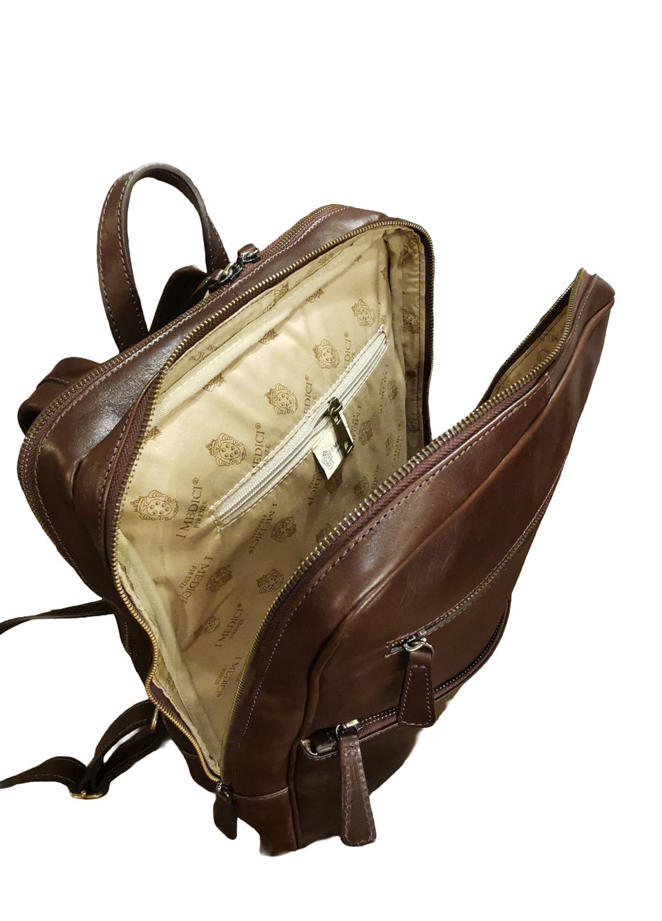 Zaino porta computer realizzato interamente in pelle. Made in Italy