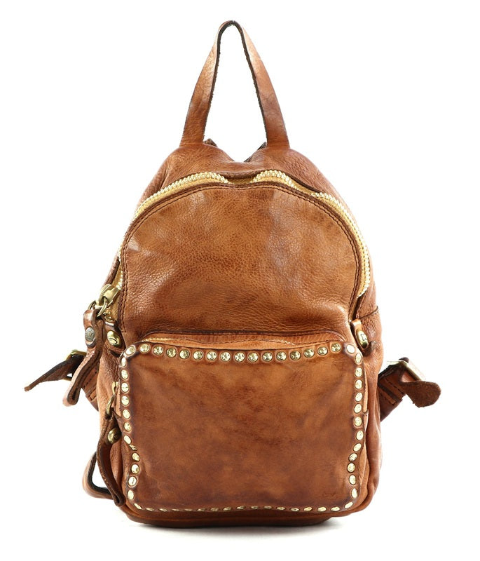 Zaino piccolo Kura in pelle Campomaggi C031040ND X0007 cognac