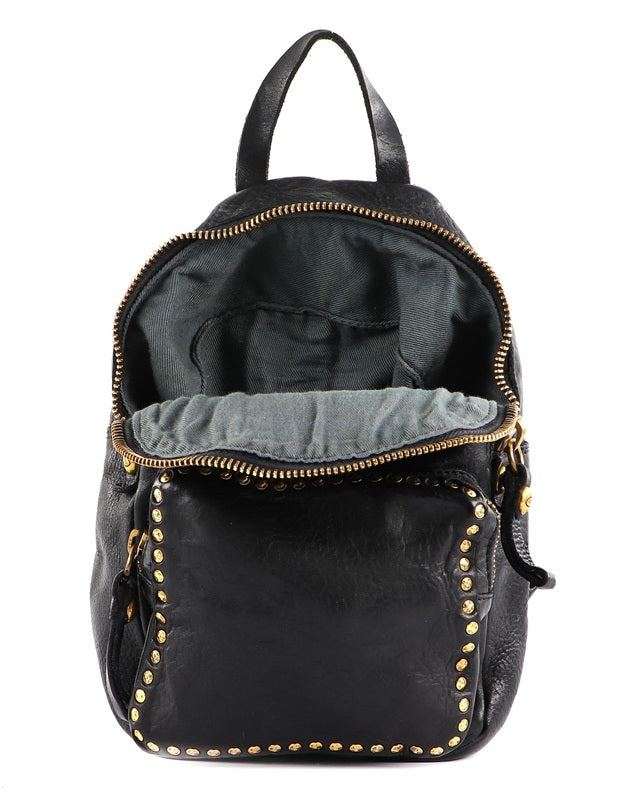 Small leather Backpack Kura C031040ND X0007 Black