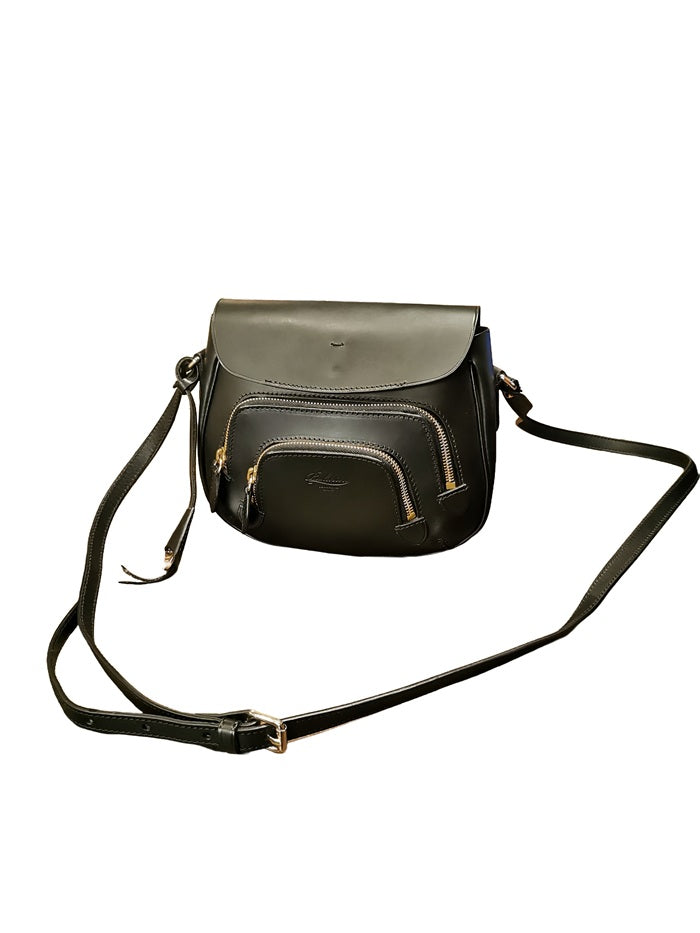 Borsa con tracolla in pelle Boldrini 07313 Nero