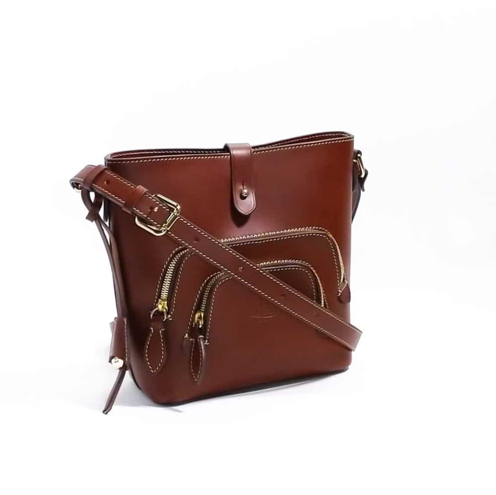 Borsa con tracolla in pelle Boldrini 07314 Papaja