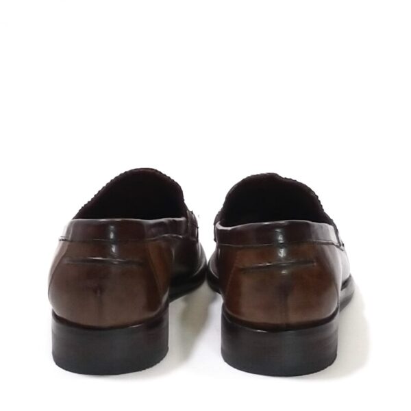 Mocassino d uomo in pelle Pelletteria Allegrini 1253 Marrone