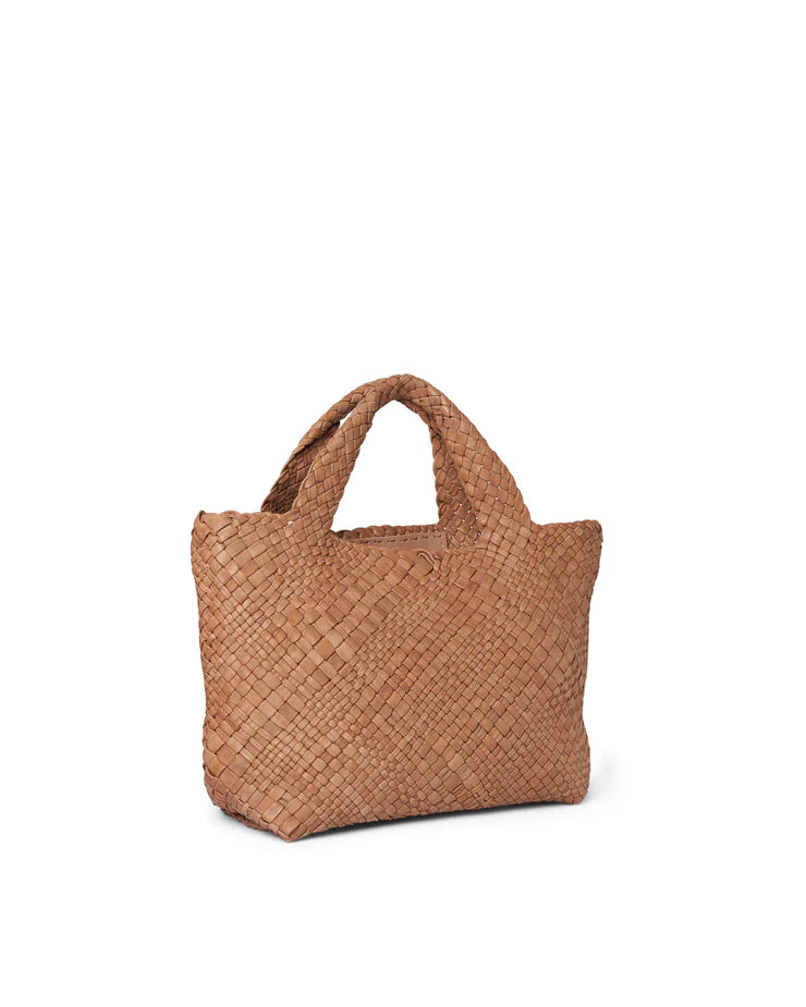 Borsa in pelle intrecciata Visonà 20316 cognac