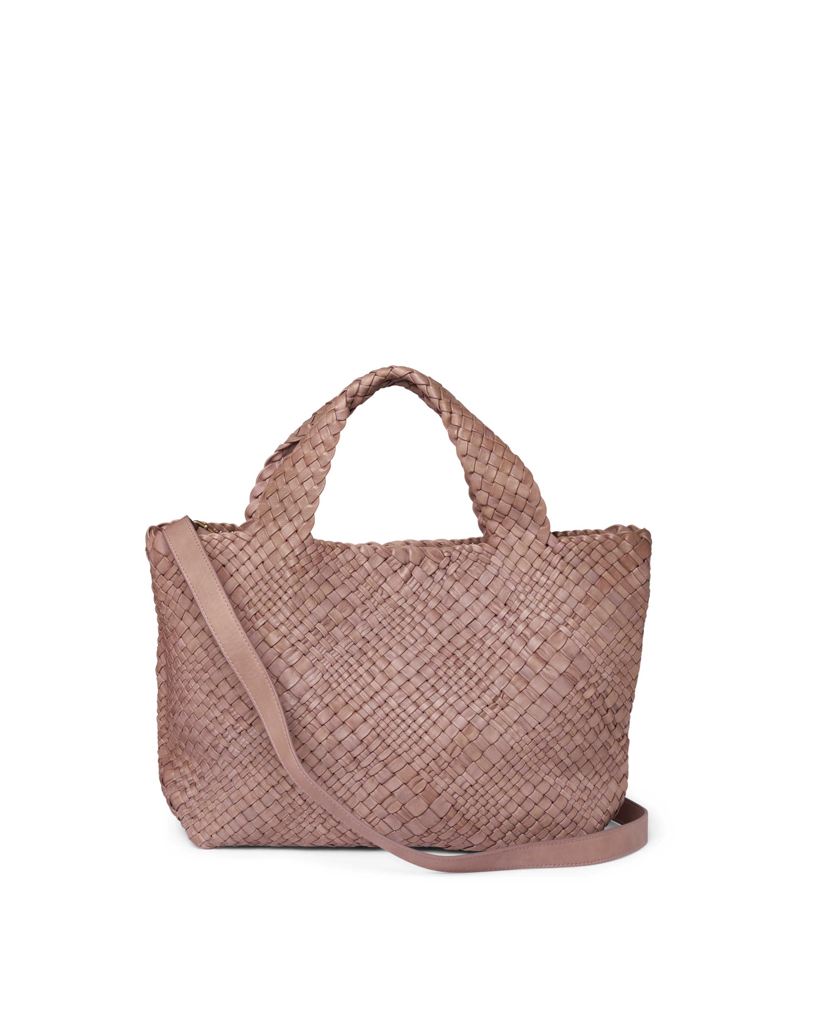 Borsa in pelle intrecciata Visonà 20316 mauve