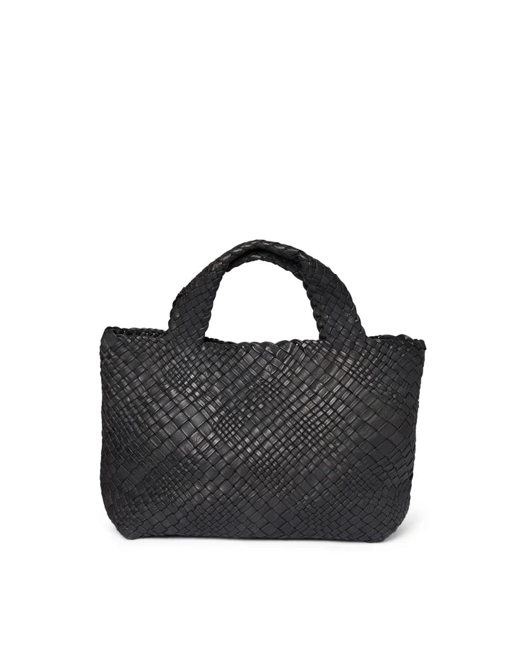 Borsa in pelle intrecciata Visonà 20316 nero