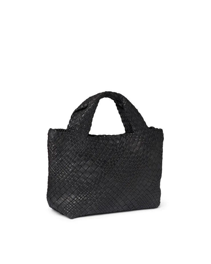 Borsa in pelle intrecciata Visonà 20316 nero