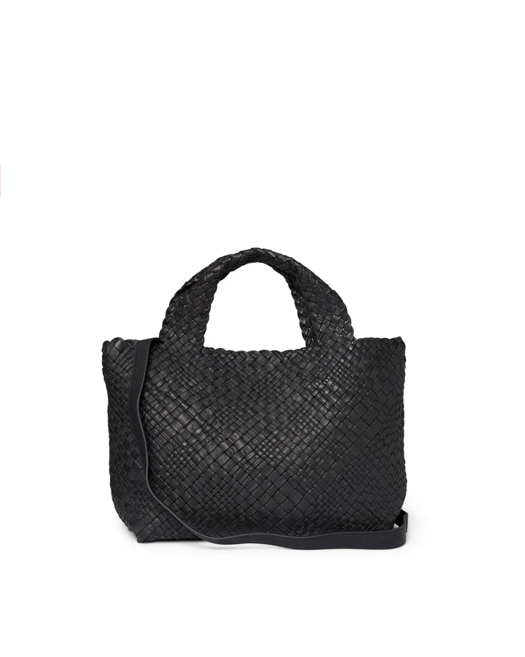 Borsa in pelle intrecciata Visonà 20316 nero