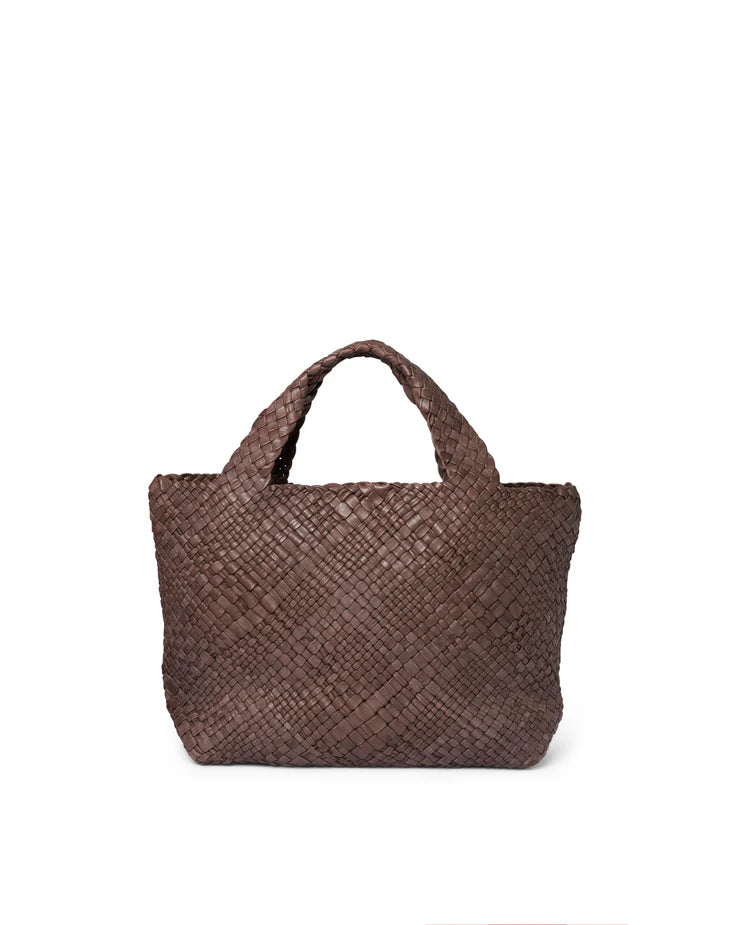 Borsa in pelle intrecciata Visonà 20316 testa di moro