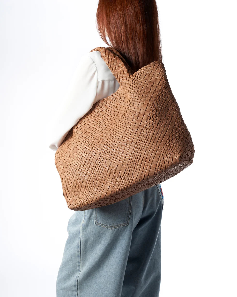 Large Woven Bag Visonà DREAM 20291 Cognac