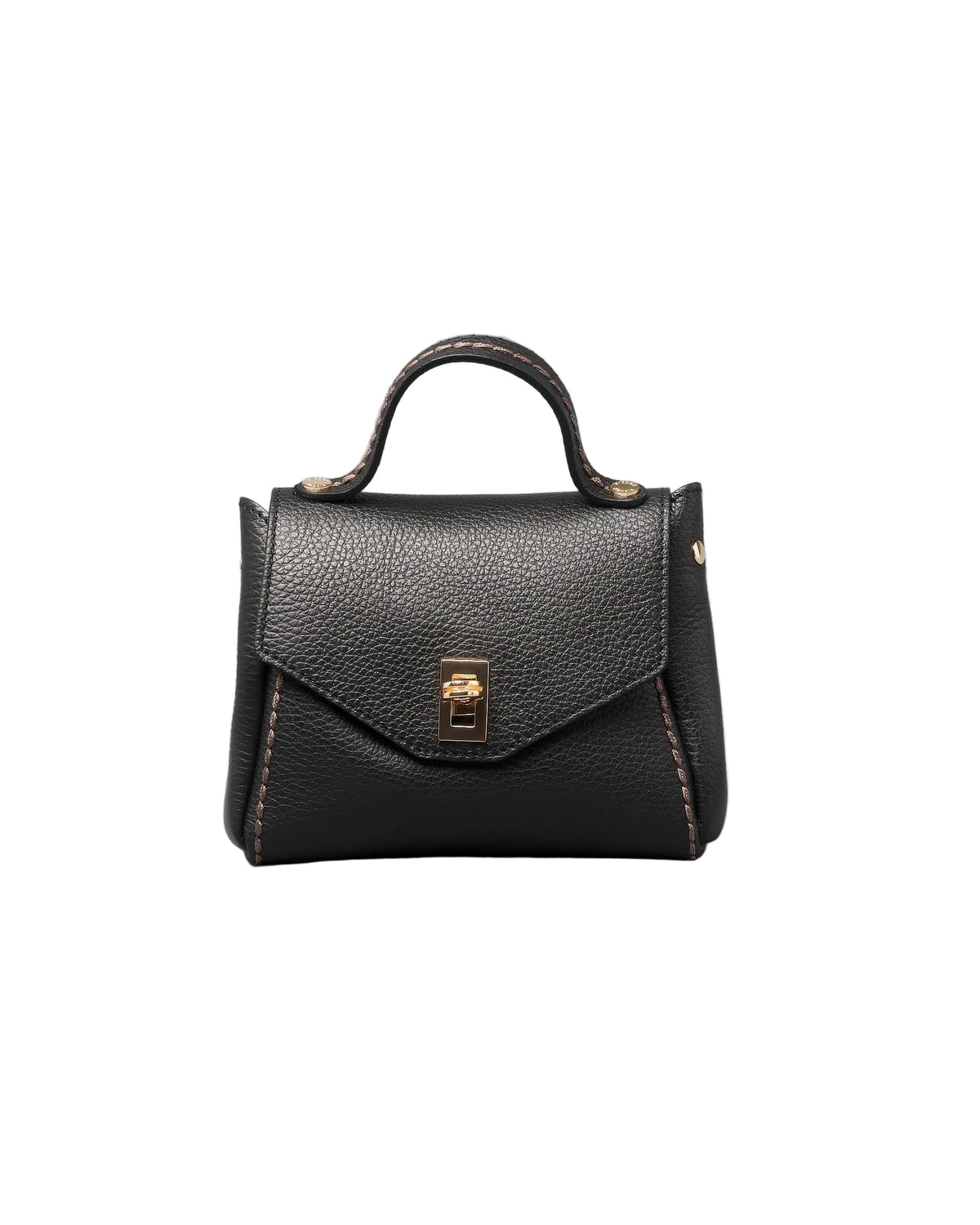 Small Visonà 20640 black leather bag