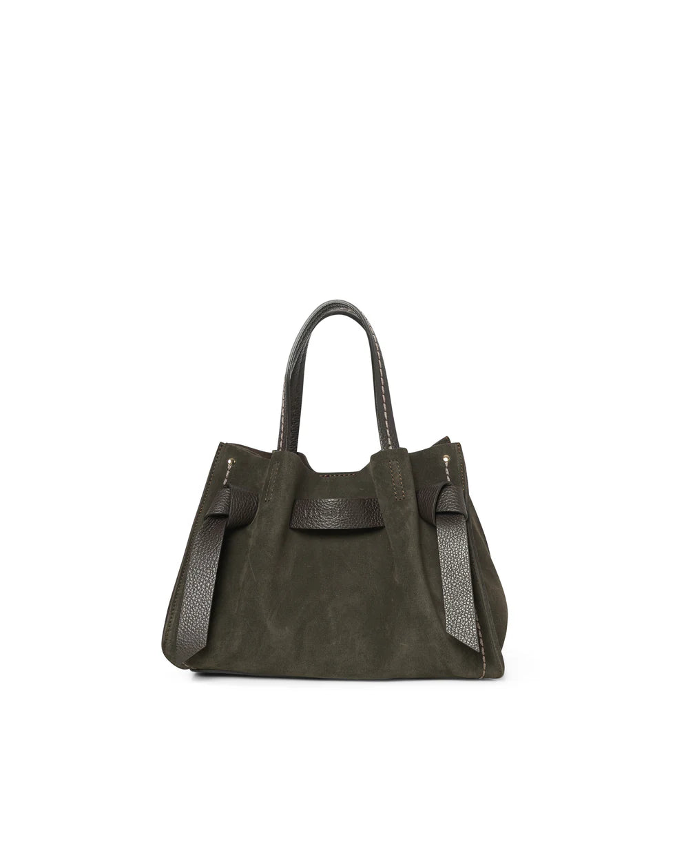 Borsa Vittoria in Camoscio Visonà 24730 Ebony