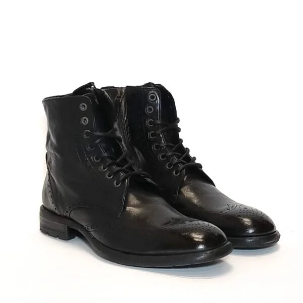 Stivaletto da uomo in pelle Pelletteria Allegrini 5295 Nero