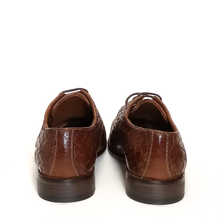 Scarpa da uomo in pelle intrecciata pelletteria allegrini 6043 coker