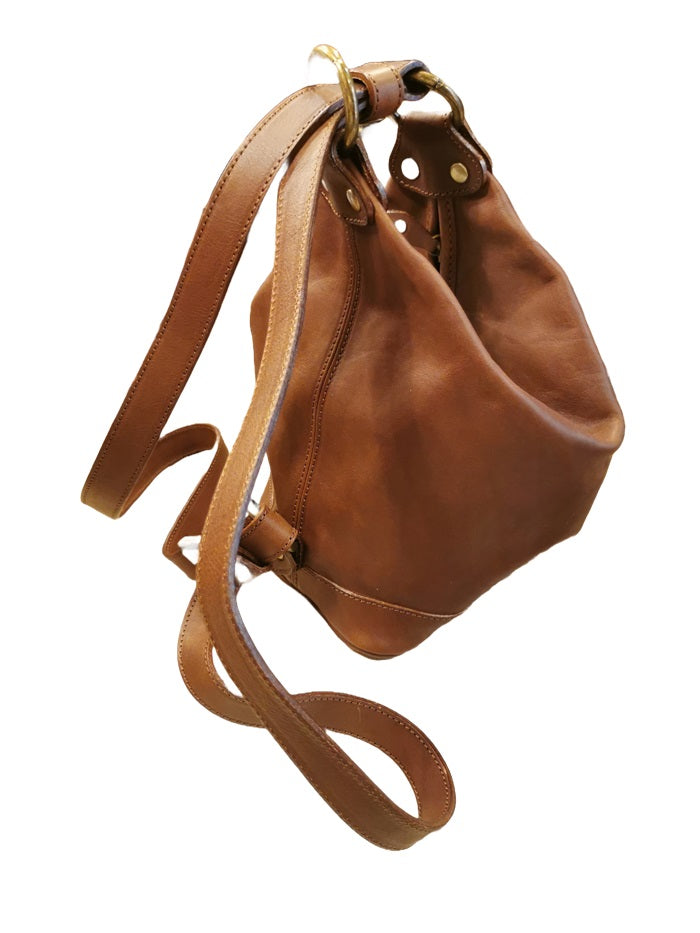 Secchiello/zaino in pelle I Medici 63/1000 Marrone