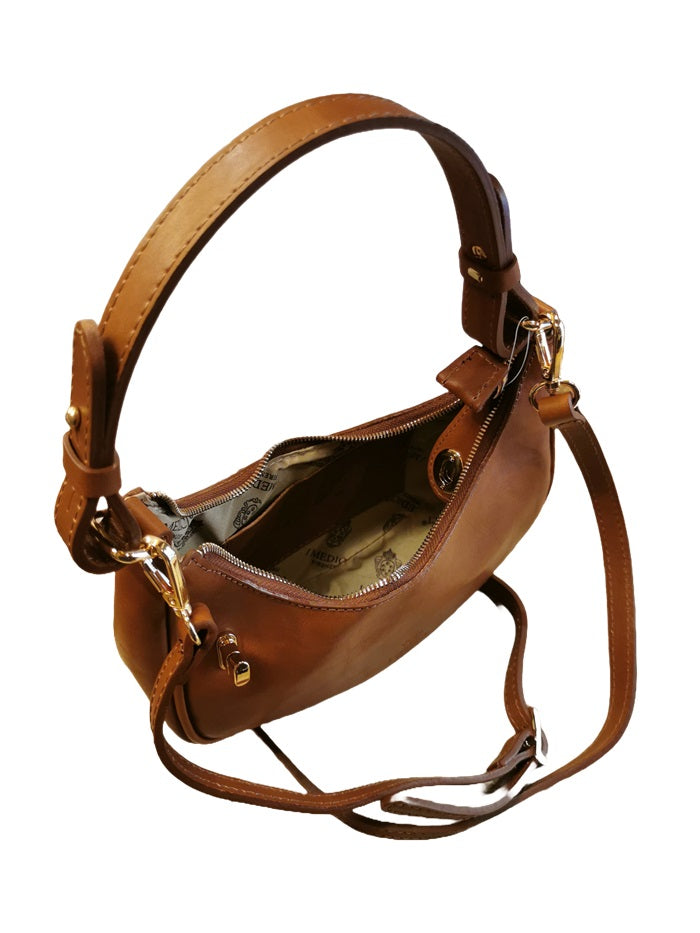 Borsa in pelle c/tracolla I Medici 63/1475 marrone