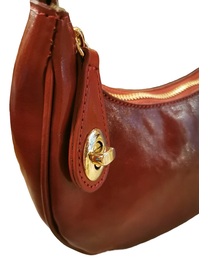 Borsa in pelle c/tracolla I Medici 63/1475 rosso