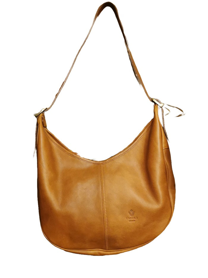 Borsa a mezza luna in pelle I Medici 63/2300 marrone