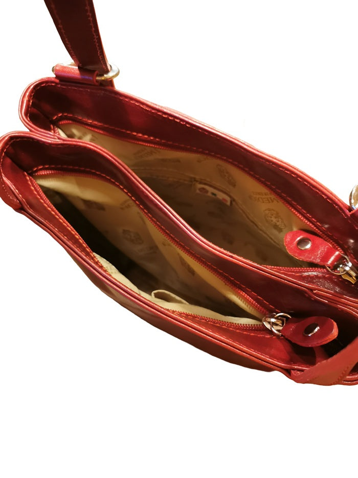 Borsa/zaino in pelle I Medici 63/2900 Rosso