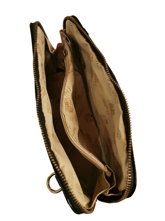 Tracollina in pelle i Medici 63/298-2 Nero